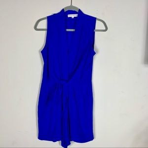 Amanda Uprichard Blue Silk Romper